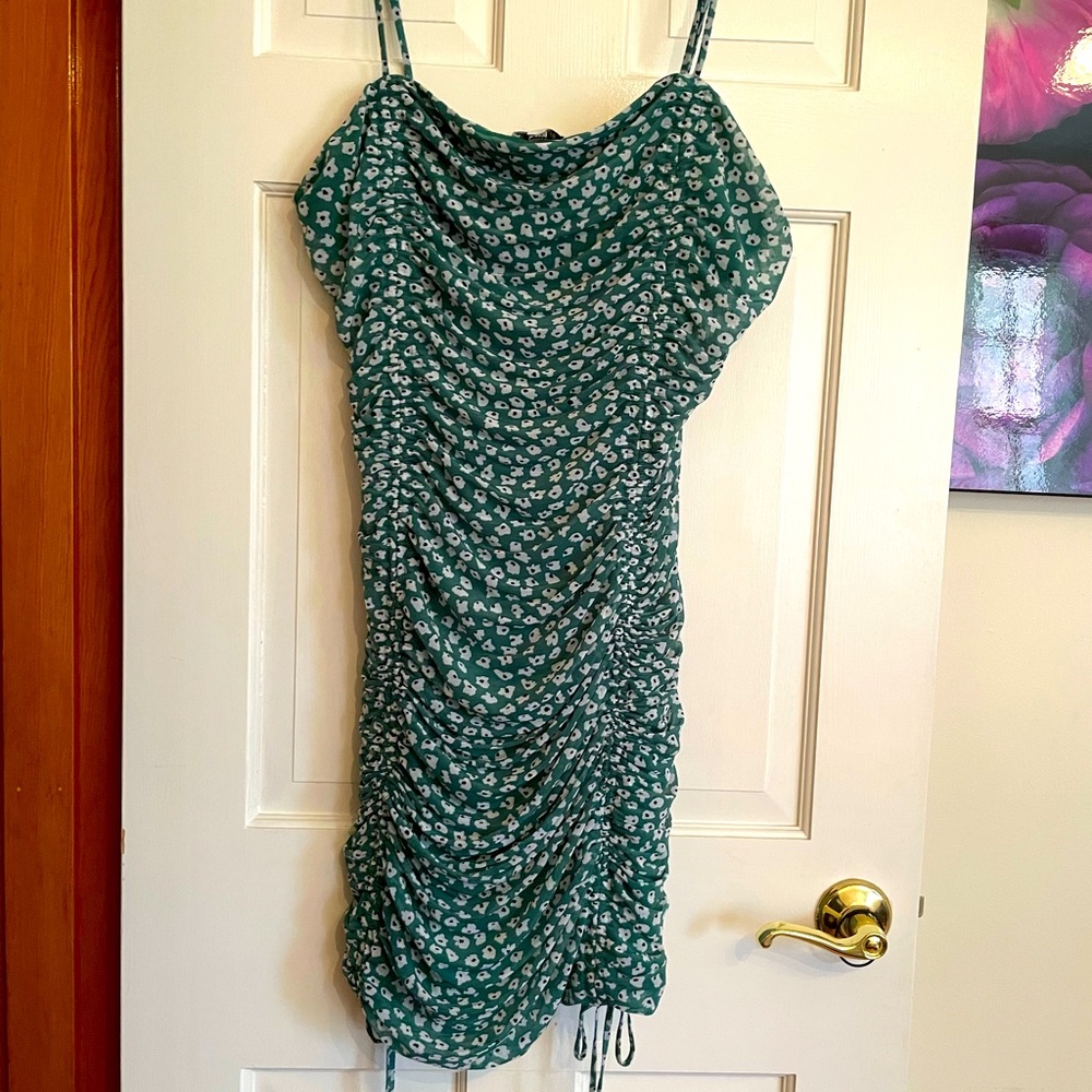 BAR III DITSY PRINT MINI DRESS